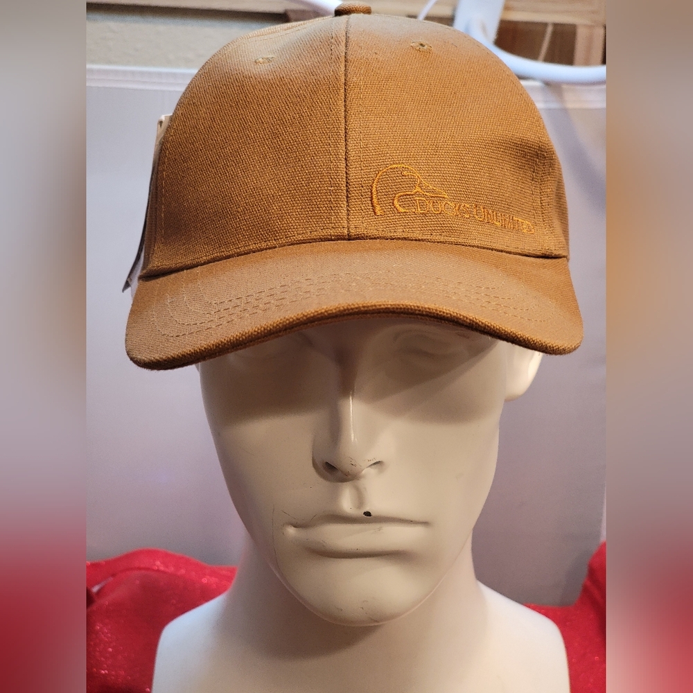 Ducks Unlimited Avery Outdoors Hunting Hat Cap Strapback Brown Canvas NWT